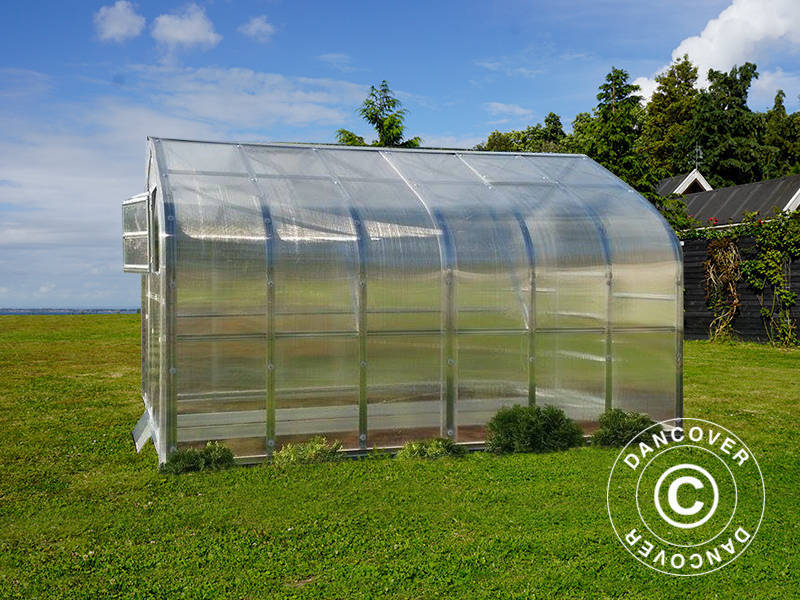 Växthus polykarbonat TITAN Dome 320, 20m², 2,5x8m, Silver - Image 5