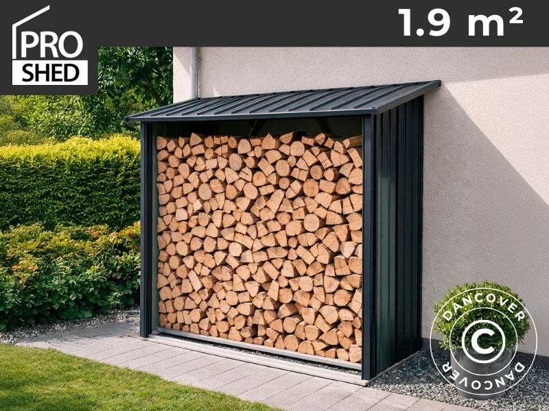Vedförvaring 2,17x0,89x1,54m, 1,93m2, ProShed®, Antracit