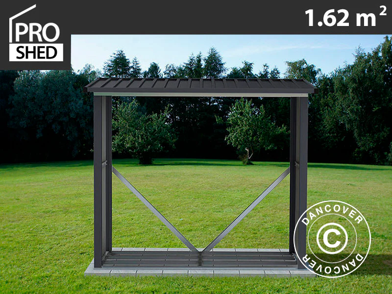 Vedförvaring 1,82x0,89x1,56m, 1,62m², ProShed®, Antracit