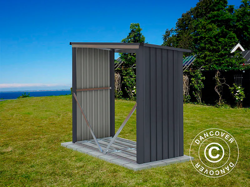 Vedförvaring 1,82x0,89x1,56m, 1,62m², ProShed®, Antracit - Image 3