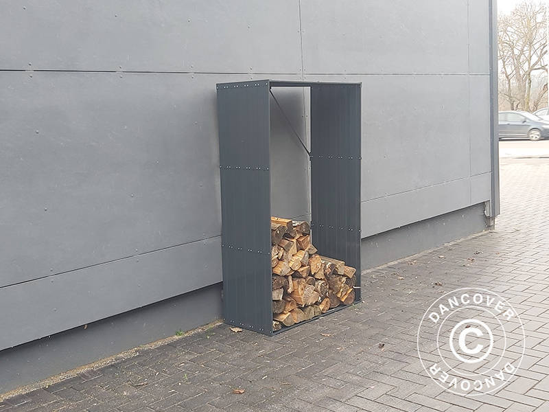 Vedförvaring, pallkrage 1,8x0,5x1,1m ProShed®, 0,9m², Antracit - Image 3