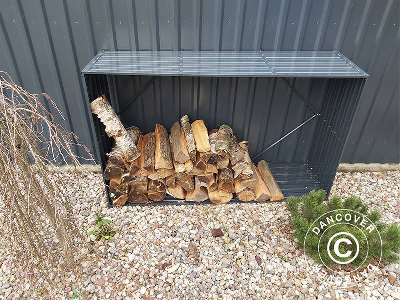 Vedförvaring, pallkrage 1,8x0,5x1,1m ProShed®, 0,9m², Antracit - Image 9