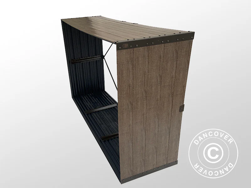 Vedförvaring, pallkrage, GPPS, 1,5x0,5x1m, 0,75m², Brun BARA
3 ST. KVAR - Image 4